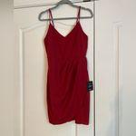 Lulus NWT Lulu’s Dress Faux Wrap Rust Red Photo 2