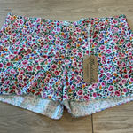 Madewell NWT  Women’s Floral Raw Hem Cutoff Cotton Shorts Size 32 Photo 0