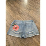 Love, Fire  Blue Embroidery Cut-Off Short Size 30 Photo 5