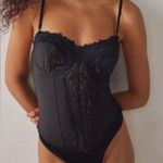 Free People NEW Intimately Good Luck Charm Bodysuit, Black, Size S New w/o Tag Photo 9