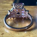 Natural Rose de France Sterling Silver Cocktail Ring Size 9 Purple Photo 3