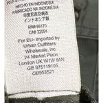 Free People Off Campus Shirt Womens XS Moss Green Tencel Metallic Boho Utility Photo 14