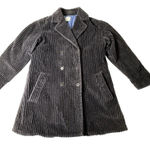Anne Klein Vtg  Navy Wide-Wale Corduroy Double Breasted Coat Quilted Lining‎ Photo 0