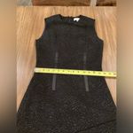 Carven black asymmetrical jaquered black sleeveless Shift Cocktail mini Dress 34 Size 4 Photo 6