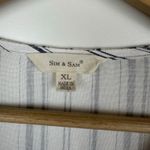 Sim & Sam  Womens Tie‎ Waist Striped Blouse Sz XL | Coastal Grandma Lightweight Photo 11