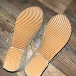 Women's Tan Woven Platform Sandals Size 6 Photo 6