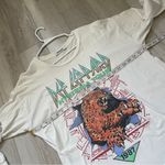 Daydreamer  Long Sleeve def leppard womens Cream (small) oversized grunge casual Photo 2