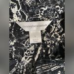 Christopher & Banks  Paisley‎ Lace Button Up Light Jacket Size L Black/White Long Photo 5