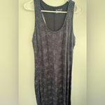 Pact  Organic Cotton Racerback Tank Maxi Dress Blue Confetti Abstract Print Lrg Photo 2