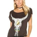 Chaser Womens cow skull Boho Tribal Aztec Graphic Print Skull Tank Top … Photo 1