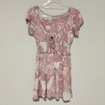Urban Outfitters Toile Scenic Landscape Floral Dress Pink White size small Photo 1