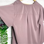 Torrid  Harper Flutter Short Sleeve Blouse Top Size 1X Dusty Mauve Rose Taupe Photo 8