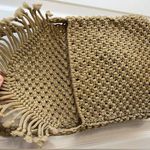 Macrame rope tan shoulder bag with fringe Photo 2