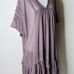 Free People Lavender Sheer Layered Ruffle Tunic Dress Photo 5