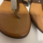 Italian Shoemakers Women’s  Slide/Thong Sandal Tan Felt Feel Leather Sz 8 Photo 4