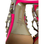Valentino Garavani Valentino Rockstud Hot Pink Patent Slingback Heels Neon Studded Pumps EU 38.5 Photo 9