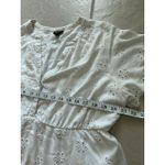 Torrid Blouse Womens 1 White Eyelet Boho Feminine Peasant Embroidered Scalloped Photo 6