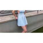 American Apparel  sleeveless low back skater dress light blue Photo 3