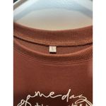 Game Day Sweatshirt Large Crewneck Womens Brown‎ L Football Tailgate Brown Photo 2