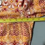 Indikka Women's Orange White Embroidered Beaded Cotton Tunic Top Size Large Photo 5