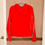 Nike vintage zip up fleece hoodie jacket orange red size large Photo 1