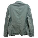 Frank & Eileen Dublin Blazer Open Front Pockets Cotton Flax Stretch Green Size L Size L Photo 3