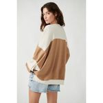 Free People  Uptown Colorblock Pullover in Camel Ivory Size X-Small Photo 14