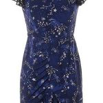 Three Floor Afterglow blue cocktail dress WOMENS SIZE 4 stars constellations Photo 0