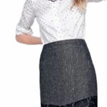 J.Crew The Perfect Party Wool Pencil Skirt Women's 4 Gray Black Lace Career Photo 0