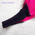 New! Bond Eye Free People bikini bottom pink black color block, one size Size M Photo 4