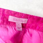 Lilly Pulitzer Meadow Skirt in Fiesta Pink Daisy Lane Lace Zip Size 6 Photo 8