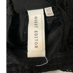 Anthropologie  Guest Editor Women's Lace Mock Neck Tiered Sleeves Top Black sz XS Photo 4