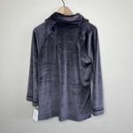 Eileen West Charcoal Gray Velvet Short Zip Robe Size S/M Sleepwear Photo 7