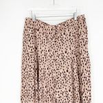 Anthropologie  Animal Print Pleat Front Wide‎ Leg Crop Pants XL Photo 3