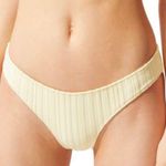 Solid & Striped NWOT  Yellow Blonde Rib Ribbed Elle Bikini Bottoms Women's Large Photo 0