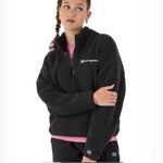 Champion NEW  High Pile ¼ Zip Pullover Script Logo Black Photo 3