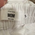 Refuge  NWT Mom high rise paperbag woman size small white belted jean Photo 7