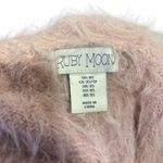 Ruby Moon Pink Soft Fuzzy V-Neck Long V-Neck Oversized Open Back Sweater Size XS Photo 10