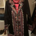 Paparazzi Embroidered Black and Pink Coat Photo 0