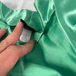 Frederick's of Hollywood Fredricks small green silky satin black lace beauty robe Photo 5