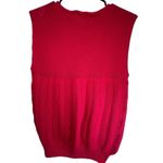Vintage J.L. Edition Red Knit Sweater Vest With Button Up Sides Size M Photo 3