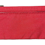 Clarins cosmetic make up bag with additional zip pocket Red Photo 0