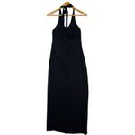 Abercrombie & Fitch Dress Womens Small Black Halter Knit Maxi Evening Formal Photo 1