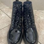 Dr. Martens ZAVALA BLACK PATENT LEATHER GLOSSY COMBAT BOOTS WOMEN'S SZ 6 Used 1x Photo 2