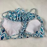 Rampage Medium Tribal Blue White Razorback Bikini Top Photo 1