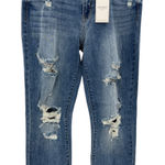 Judy Blue  Boyfriend Fit Mid‎ Rise Distressed Ripped Denim Jeans Womens Size 5 27 Photo 0