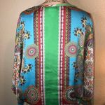 Ivy Jane Green Silky Feel Kimono/Scarf Blouse with Drawstring Blouse Size M Photo 7