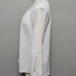 St. Tropez  white crochet trim peasant  blouse size small Photo 3