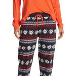 NWT COZY ZOE Fireside Long Sleeve Top & Fair Isle Pants 2 pc Pajama Set Size Sm Orange Photo 0