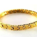 New stainless steel magnetic bracelet 8 inches Gold Photo 0